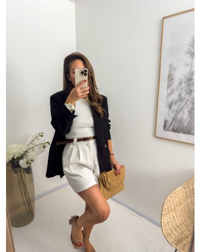 Short old money - Blanc