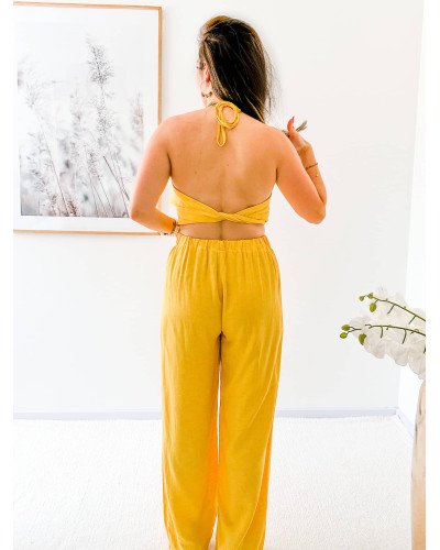 Pantalon droit - Jaune