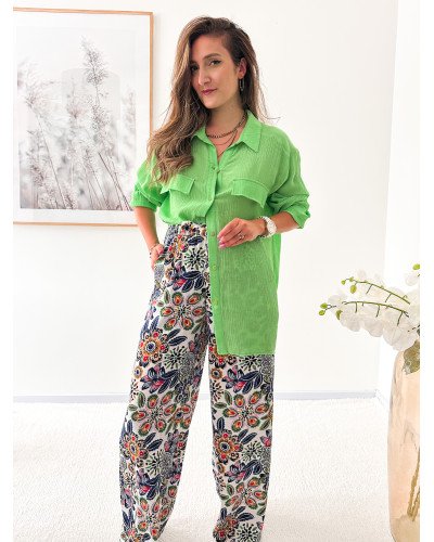 Pantalon à fleurs