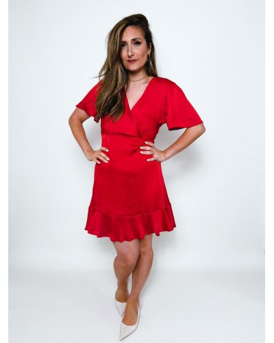 Robe courte rouge