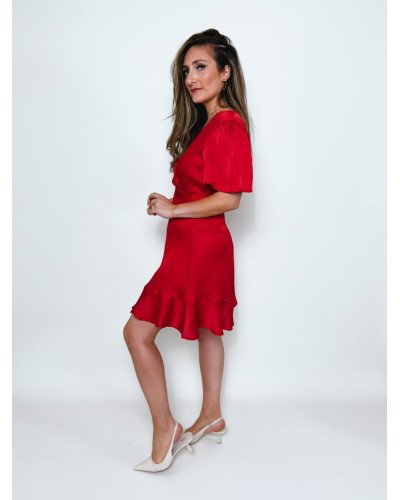Robe courte rouge