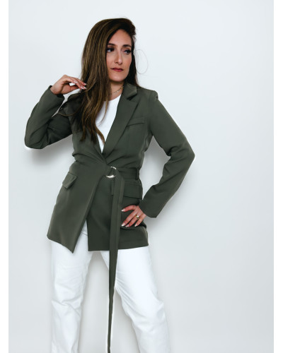 Blazer avec ceinture - kaki