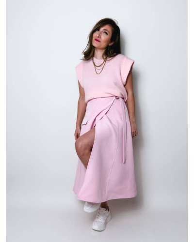 Pull sans manche - Rose