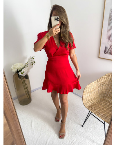 Robe courte rouge