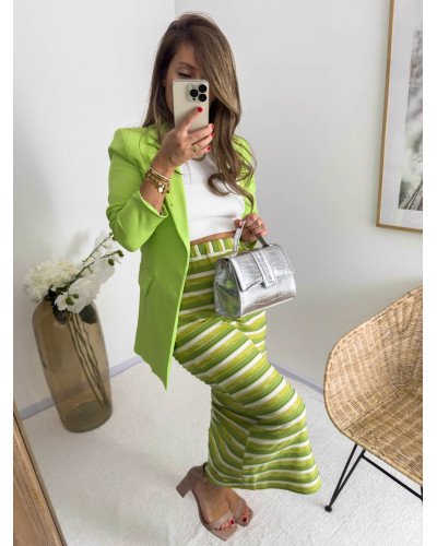 Longue jupe tube verte