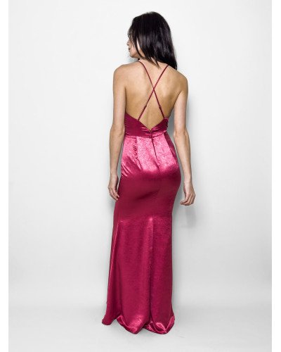 Longue robe effet soie